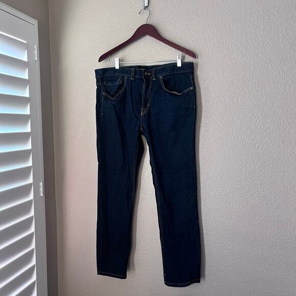 Prana Jeans Straight Fit Men’s Classic Dark Wash Straight Leg 36 x 30 - Picture 2 of 7